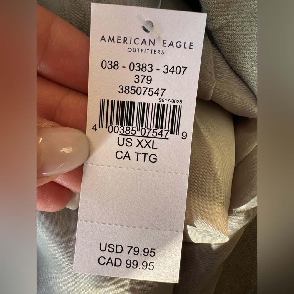 NWT AMERICAN EAGLE AE Solid Blazer‎ OVERSIZED GRE… - image 5